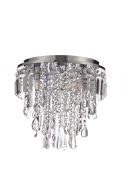 25204-CHR  Bresna 3LT Flush Chrome, Chrome/clear, IP44, G9 LED Included